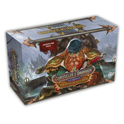 Chronicles of Drunagor: Age of Darkness - The Ruin of Luccanor v.2 (PREORDER) - Rectangular game box featuring a dwarf warrior holding an axe, set against a snowy mountain backdrop with bold.