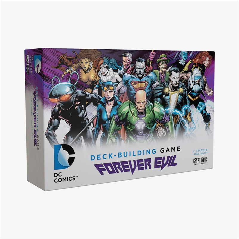 DC Deck-Building Game: Forever Evil - Boxed DC Deck-Building Game Forever Evil with colorful DC villain characters on front cover.