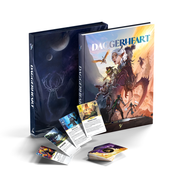 Daggerheart Core Set - Daggerheart Core Set with fantasy-themed box, character artwork, and multiple colorful playing cards fanned out on white.