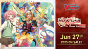 Cardfight Vanguard Divinez - Master Deckset Urara Haneyama - Colorful card game deck box featuring anime characters with pink and blonde hair, dynamic background design.