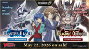 Cardfight Vanguard Divinez: Dragonic Overlord Start Deck (PREORDER) - Dragonic Overlord Start Deck box art featuring two anime characters with spiky hair and blue and red outfits, armored dragon