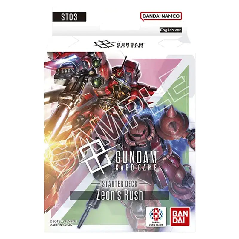 Gundam Card Game - Clan Unity Starter Deck - Gundam Card Game Clan Unity Starter Deck with dynamic robot artwork in red and blue tones, packaged in a rectangular box.