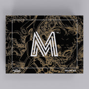 Mothership: Deluxe Set - Black box with gold line art of faces and objects, featuring a large white stylized "M" and "Deluxe Set" text.