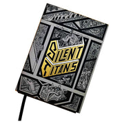 Silent Titans - Black and gray hardcover RPG book titled Silent Titans with detailed geometric and mechanical illustrations on the cover.