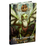 Level Up Advanced 5E: Pets & Sidekicks - RPG book with green dragon wearing red scarf on forest background titled Level Up Advanced 5E Pets & Sidekicks.