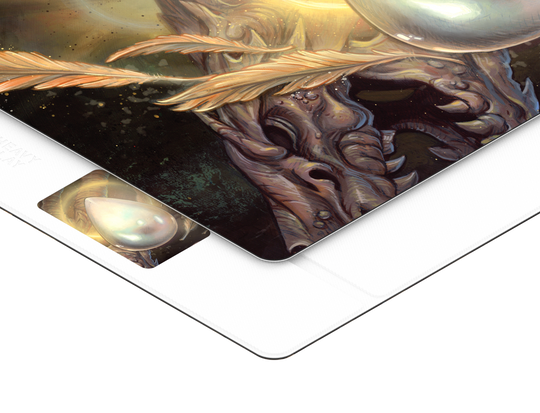 Heavy Play ETB Playmat: Art Masters Series - Pearl - Heavy Play ETB Playmat with intricate dark fantasy artwork featuring a large pearl and organic, twisted wood textures on.