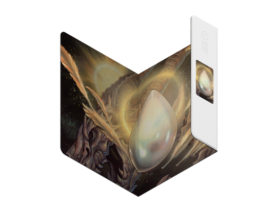 Heavy Play ETB Playmat: Art Masters Series - Pearl - Folded playmat with a large, luminous pearl in a detailed, dark fantasy-style shell design.