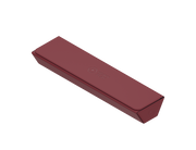 Heavy Play ETB Playmat Tube - Barbarian Red - Rectangular red hard tube case with embossed logo, designed for storing playmats.