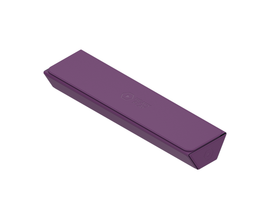 Heavy Play ETB Playmat Tube - Noble Purple - Long rectangular purple playmat tube with a smooth surface and rounded edges.