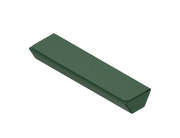 Heavy Play ETB Playmat Tube - Ranger Green - Rectangular heavy-duty playmat tube in matte ranger green with embossed logo on top.