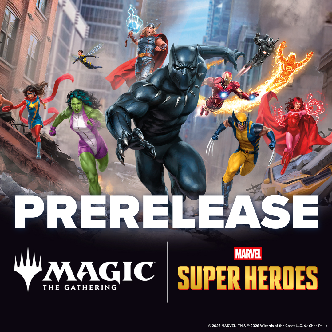 MTG Marvel Super Heroes Prerelease Event - Murray - The Gathering and Marvel Super Heroes logos.
