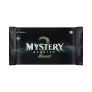 Magic: The Gathering - Mystery Booster 2 - Booster Pack - The Gathering Mystery Booster 2 pack with green and white text and a green swirling design.