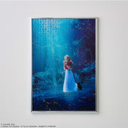 Puzzle: Final Fantasy VII Rebirth- Aerith (1000 piece) - 1000-piece puzzle featuring Aerith from Final Fantasy VII Rebirth in a glowing blue magical forest setting.