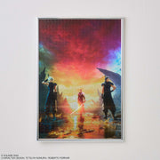 Puzzle: Final Fantasy VII Rebirth- Key Art (1000 piece) - 1000-piece puzzle featuring vibrant Final Fantasy VII Rebirth key art with three characters against a colorful sky.