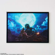 Puzzle: Final Fantasy VII Rebirth- Red XIII (500 piece) - Framed 500-piece puzzle featuring vibrant Final Fantasy VII Rebirth artwork with Red XIII under a glowing full moon.