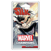 Marvel Champions: The Card Game - Silk Hero Pack - Marvel Champions Silk Hero Pack card game expansion featuring dynamic illustration of Silk character in black and white.
