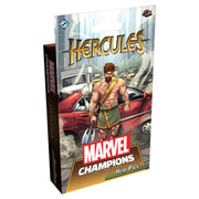 Marvel Champions: The Card Game - Hercules Hero Pack (PREORDER) - Marvel Champions Hercules Hero Pack with muscular hero holding a large hammer, city background, comic art style card game.