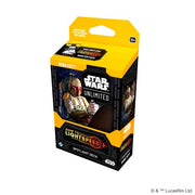 Star Wars: Unlimited - Jump to Lightspeed - Boba Fett Spotlight Deck - Star Wars Unlimited Jump to Lightspeed Boba Fett Spotlight Deck box with yellow and black design featuring Boba Fett helmet.