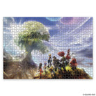 Puzzle: Final Fantasy IX- Denouement (1000 pieces) (PREORDER) - 1000-piece jigsaw puzzle featuring vibrant Final Fantasy IX artwork with characters on a cliff near a large tree under a.