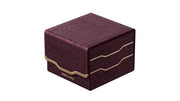 Gatherers' Tavern: Domaru Armory Collection Horizon 133+ Deck Box - Carnelian (PREORDER) - Compact dark red textured deck box with gold wave accents and hinged lid for card storage.