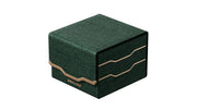 Gatherers' Tavern: Domaru Armory Collection Horizon 133+ Deck Box - Malachite (PREORDER) - Dark green textured rectangular deck box with gold wavy line accents and magnetic flap closure.