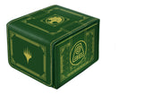 Domaru Deck Box: Magic the Gathering: Avatar The Last Airbender - Earth - Green rectangular deck box with gold Earth Kingdom emblem and Magic the Gathering logo.