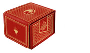 Domaru Deck Box: Magic the Gathering: Avatar The Last Airbender - Fire - Red rectangular deck box with gold flame emblem and Magic the Gathering logo, textured surface.
