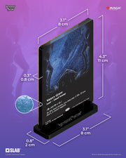 Magic: The Gathering - Watery Grave Slab Standee - Rectangular black acrylic standee with blue and black watery grave artwork featuring a mythical creature and white text.