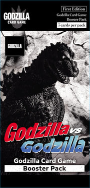 Godzilla Card Game: Godzilla vs. Godzilla: Booster Pack - Godzilla Card Game booster pack with black, white, and red design featuring Godzilla silhouette.
