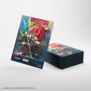 Gamegenic Premium Art Sleeves: Marvel Super Heroes - Loki - Pack of glossy card sleeves featuring Marvel's Loki artwork with dark and gold tones, designed for collectible cards.