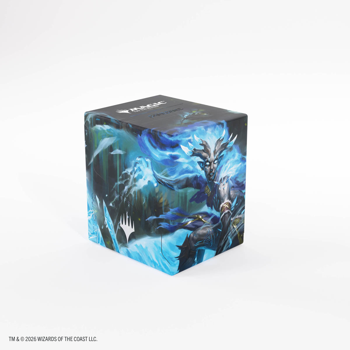 Gamegenic Bastion 100+ XL: Lorwyn Eclipsed - Rimekin Recluse - Rectangular card storage box with dark fantasy artwork featuring a ghostly, armored figure with horns surrounded by swirling