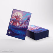 Gamegenic Premium Art Sleeves: Lorwyn Eclipsed - Eclipsed Merrow - Card sleeves featuring vibrant fantasy art with a merrow warrior in purple and blue tones, glossy finish.