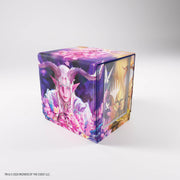 Gamegenic Sidekick PRO 100+ XL: Lorwyn Eclipsed - Morcants Loyalist/Dawnhand Eulogist - Purple and pink fantasy-themed card storage box featuring Morcant's Loyalist and Dawnhand Eulogist artwork from Lorwyn.
