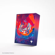 Gamegenic Premium Art Sleeves: Secrets of Strixhaven - Prismari (PREORDER) - Card sleeves featuring vibrant red, orange, and blue swirling abstract art with a white mana symbol at the bottom right.