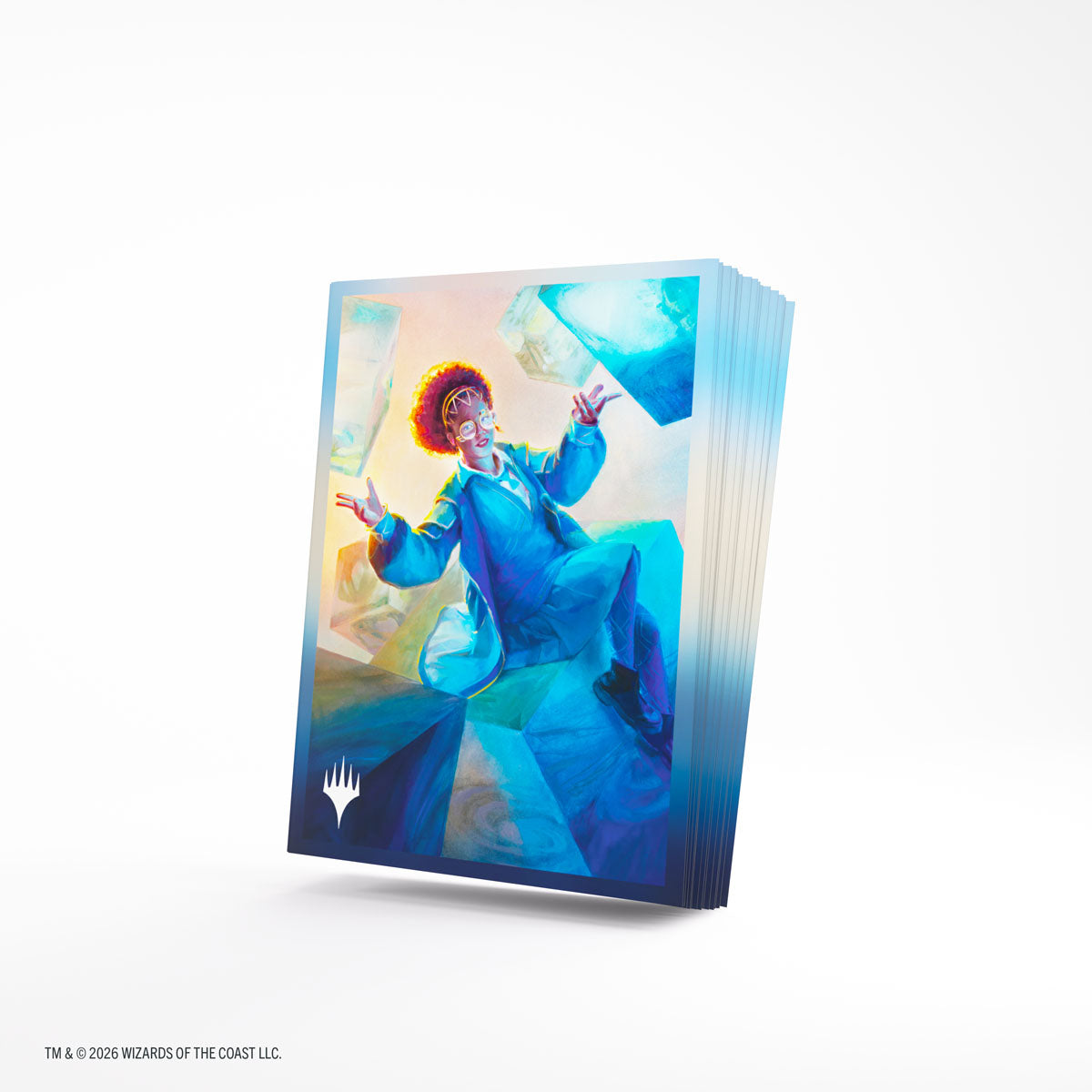Gamegenic Premium Art Sleeves: Secrets of Strixhaven - Zimone, Infinite Analyst (PREORDER) - Card sleeves featuring vibrant illustration of Zimone, Infinite Analyst, in blue robes with glowing magical elements on a.