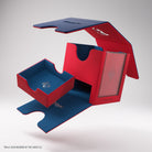 Gamegenic Sidekick PRO 100+ XL: Secrets of Strixhaven - Prismari (PREORDER) - Red and blue durable deck box with a removable tray and magnetic flap, designed for card storage and protection.