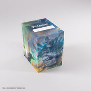 Gamegenic Soft Dynacrate 100+ XL: Secrets of Strixhaven - Moment of Reckoning (PREORDER) - Rectangular deck box with vibrant fantasy artwork featuring a blue armored figure, colorful swirling mist, and "Magic" logo.