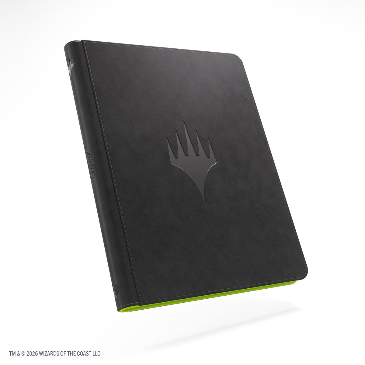 Gamegenic Zip-Up Album 18-Pocket: Secrets of Strixhaven - Black/Green (PREORDER) - The Gathering planeswalker symbol and green interior edges.