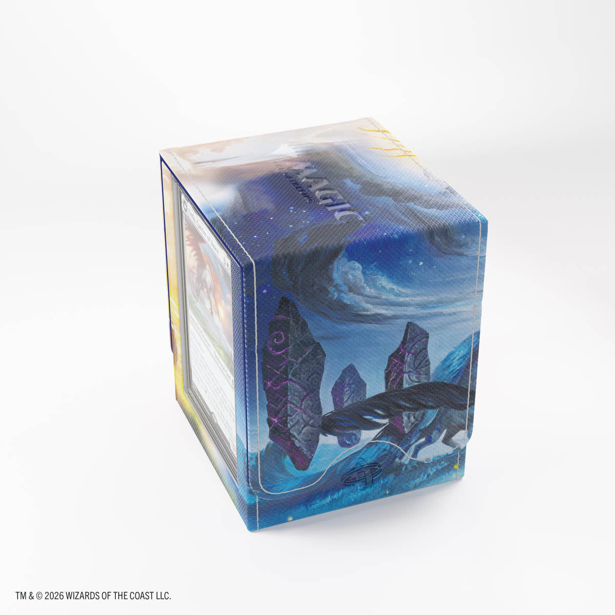 Gamegenic Squire PLUS 100+ XL: Lorwyn Eclipsed - Celestial Reunion - Rectangular game deck box with a cosmic blue and purple fantasy landscape featuring floating islands and a swirling.