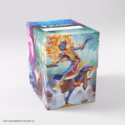 Gamegenic Soft Dynacrate 100+ XL: Lorwyn Eclipsed - Ashling, Rekindled/Ashling, Rimebound - Decorated card storage box featuring vibrant fantasy artwork of a blue-skinned warrior with flaming hair in dynamic pose,.