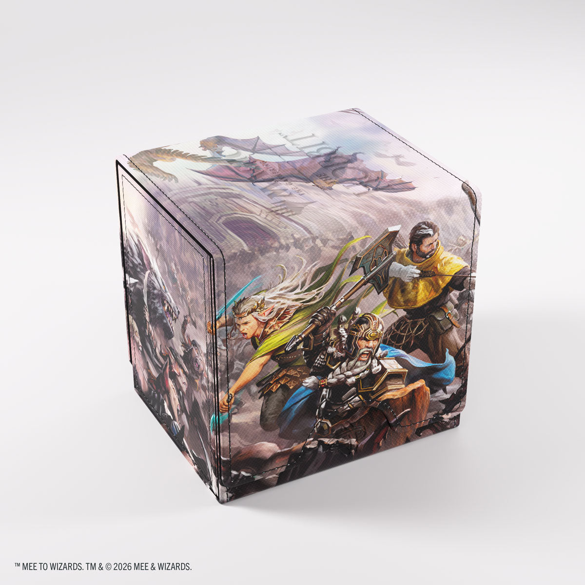Gamegenic- Magic: The Gathering | The Hobbit Sidekick PRO 100+ XL - Battle of Five armies - Rectangular card deck box featuring colorful fantasy artwork from The Hobbit, made of sturdy material with The Battle of.