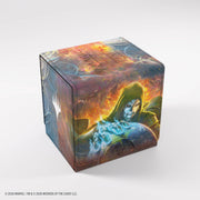 Gamegenic Sidekick PRO 100+ XL Deck Box: Marvel Super Heroes - Doom Reigns Supreme - Rectangular card storage box with vibrant Marvel Doom artwork, fiery background, and dark hooded figure on the front and.