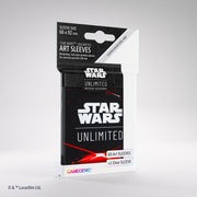 Star Wars: Unlimited Art Sleeves - Space Red - Black and red Star Wars Unlimited card sleeves pack with logo and 60 sleeves label.