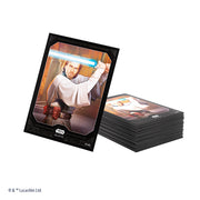 Star Wars: Unlimited Art Sleeves - Obi-Wan Kenobi - Card sleeve featuring Obi-Wan Kenobi wielding a blue lightsaber on a black border with Star Wars branding.