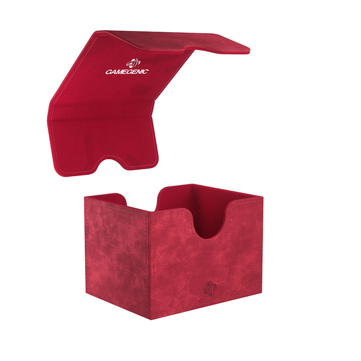 Gamegenic Sidekick 100+ XL - Red - Red Gamegenic Sidekick XL deck box with hinged lid, designed to hold over 100 cards, featuring soft interior lining and.