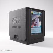 Gamegenic STAR WARS : Unlimited Twin Suns Deck Pod Black - Black textured deck pod with Gamegenic STAR WARS Unlimited logo and a visible Twin Suns character card inside.