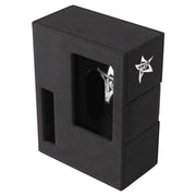 GameGenic Arkham Horror Deck Tome: Gray (PREORDER) - Gray rectangular deck box with textured surface, featuring a clear window and white star emblem on the side.