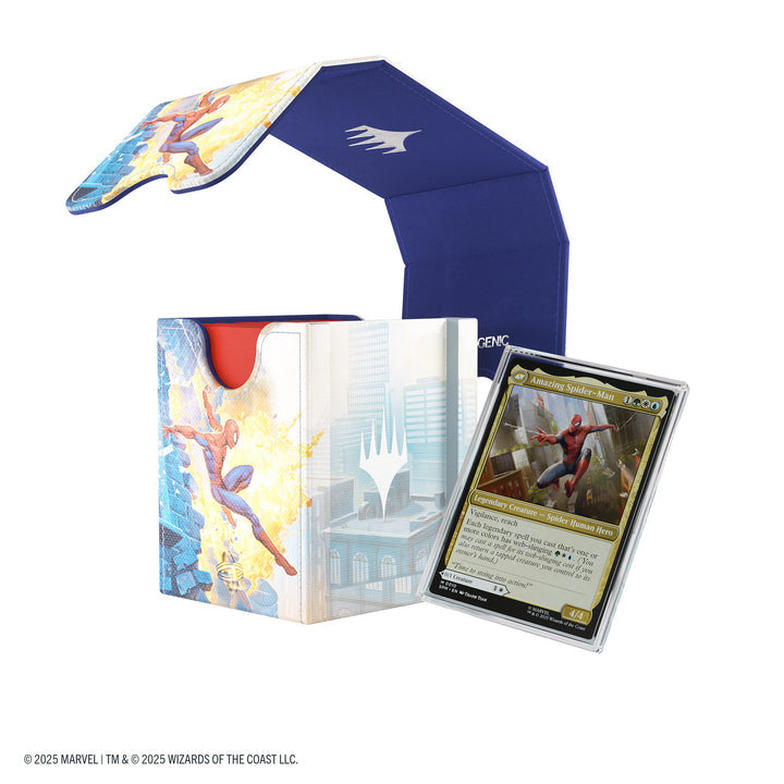 Magic: The Gathering: Marvel's Spider-Man Art Squire PLUS 100+ XL - The Gathering card displayed in front.