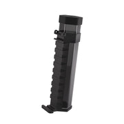 Gamegenic: Game Castle Playmat Tube - Black - Tall black cylindrical playmat storage tube with hexagonal end caps and ridged grip sides.