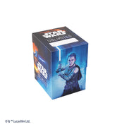 Star Wars: Unlimited Soft Crate - Rey / Kylo Ren - Soft fabric storage crate featuring Rey and Kylo Ren in action poses from Star Wars, with a blue and dark color scheme and.
